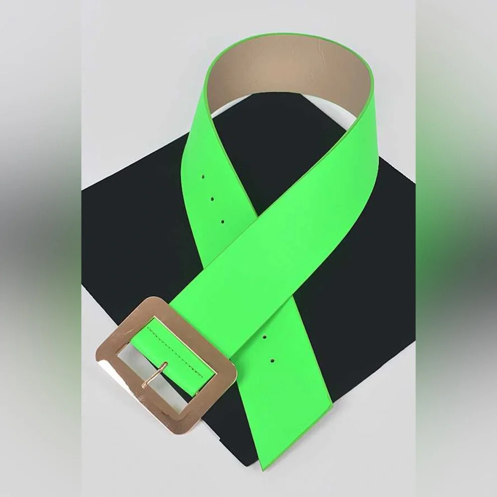 Neon Vegan Leather Waist Statement Belt